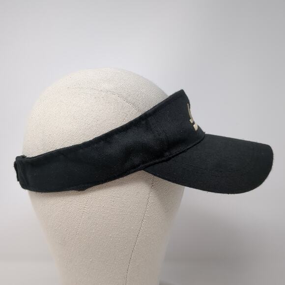 Jewel Strapback Sun Visor Cap Black One Size Adjustable Embroidered Big Custom - Picture 5 of 10